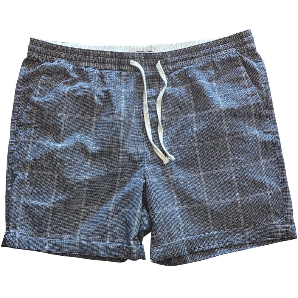 Banana Republic Men's XL Grey Plaid Drawstring Shorts